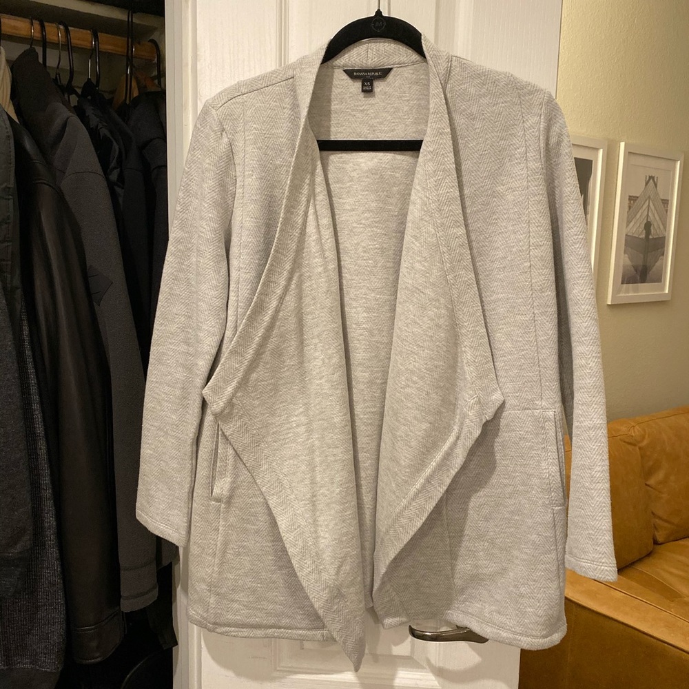Banana Republic Gray Heathered Cardigan, Size XS